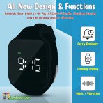 Rechargeable Water-Resistant Digital Watch Time Gift for Kids, Blue - Image 3